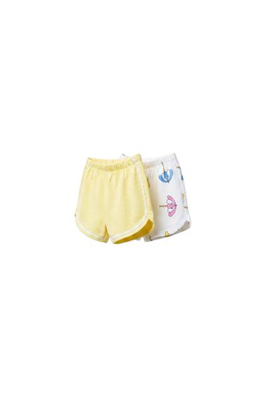 2-PACK OF BEACH UMBRELLA AND RICKRACK SWEAT BERMUDA SHORTS - Printed by Zara