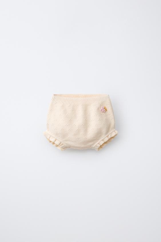 OPEN-KNIT AND BOBBLE BRIEFS - Ecru by Zara - Image 0