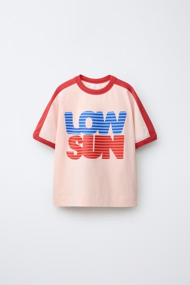 CAMISETA VIVOS CONTRASTE TEXTO - Rosa / Blanco de Zara