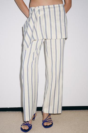 ZW COLLECTION STRIPED SARONG TROUSERS - striped by Zara