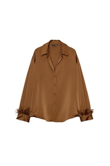 FEATHER SATIN BLOUSE