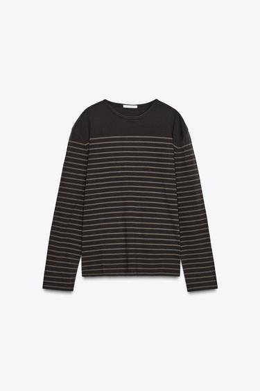 STRIPED LONG SLEEVE T-SHIRT - Stripes by Zara - Image 3