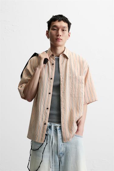 STRIPED FLOWING SHIRT - striped by Zara
