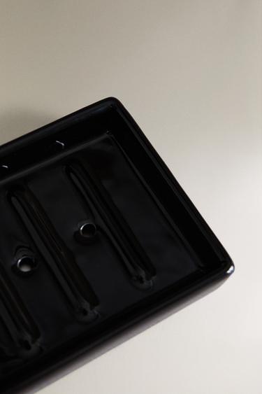 PORTE-SAVON SALLE DE BAIN FAÏENCE BRILLANTE - Noir de Zara - Image 2