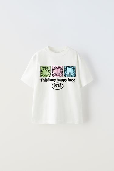 RAISED SLOGAN T-SHIRT - Oyster-white by Zara - Image 0
