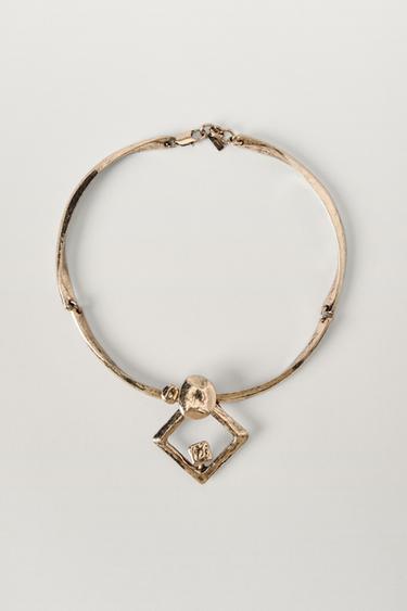 Zara ARTICULATED METAL PIECE NECKLACE KATE MOSS X ZARA - Golden