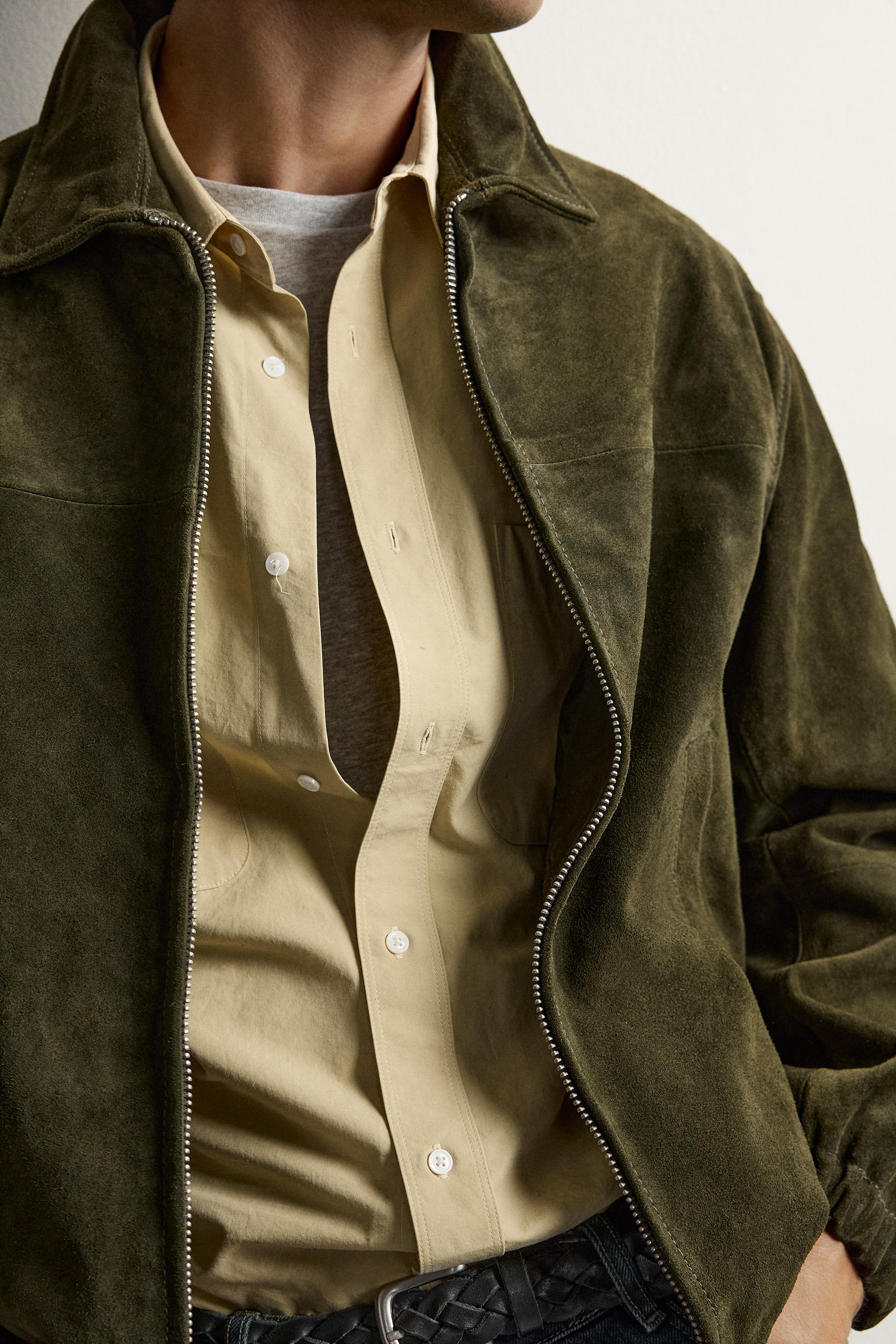 REGULAR FIT SUEDE JACKET