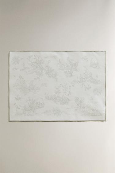 RESIN-COATED TOILE PLACEMAT - Blue by Zara
