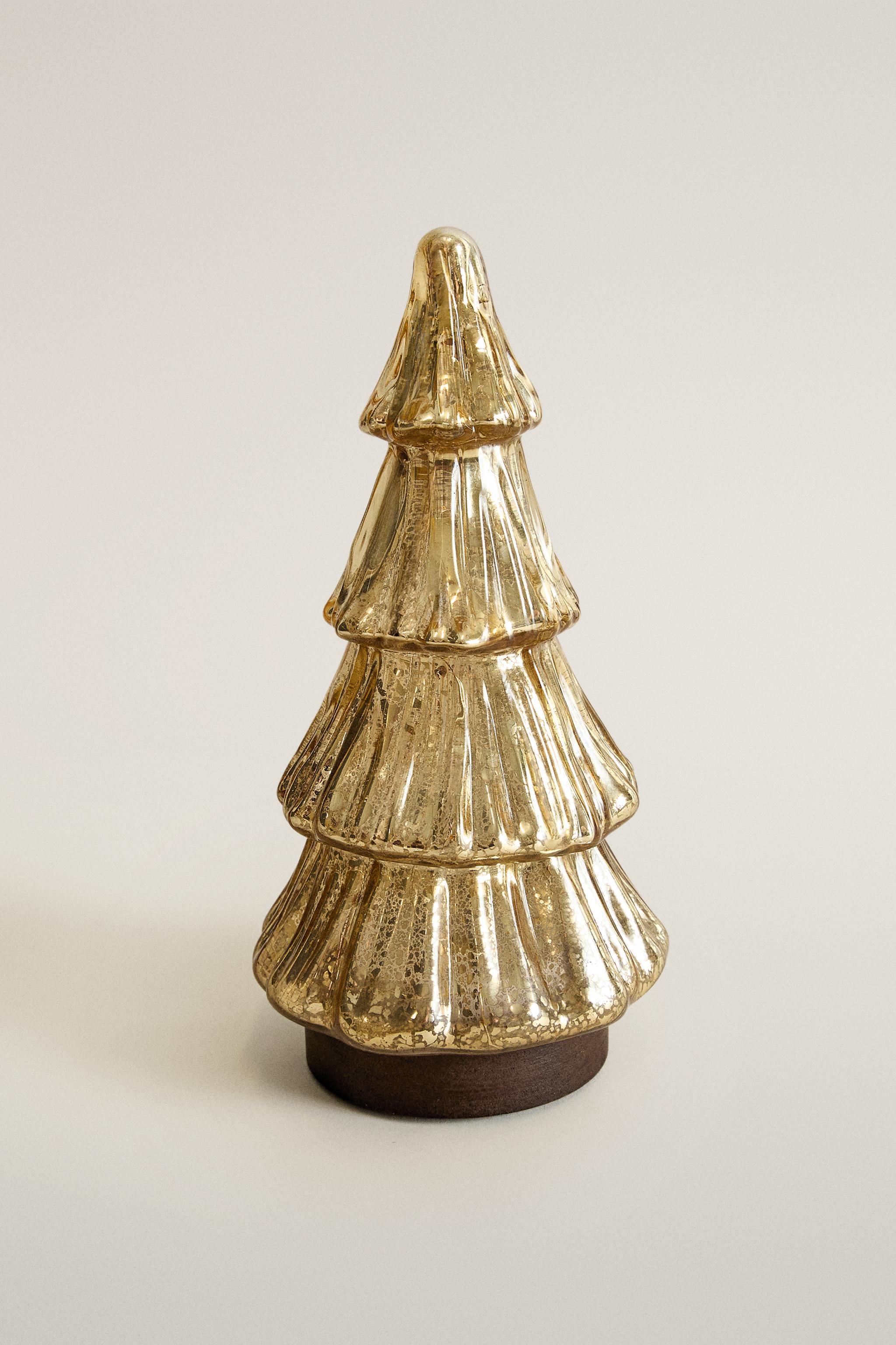 GLASS CHRISTMAS TREE LIGHT (12.2 IN)