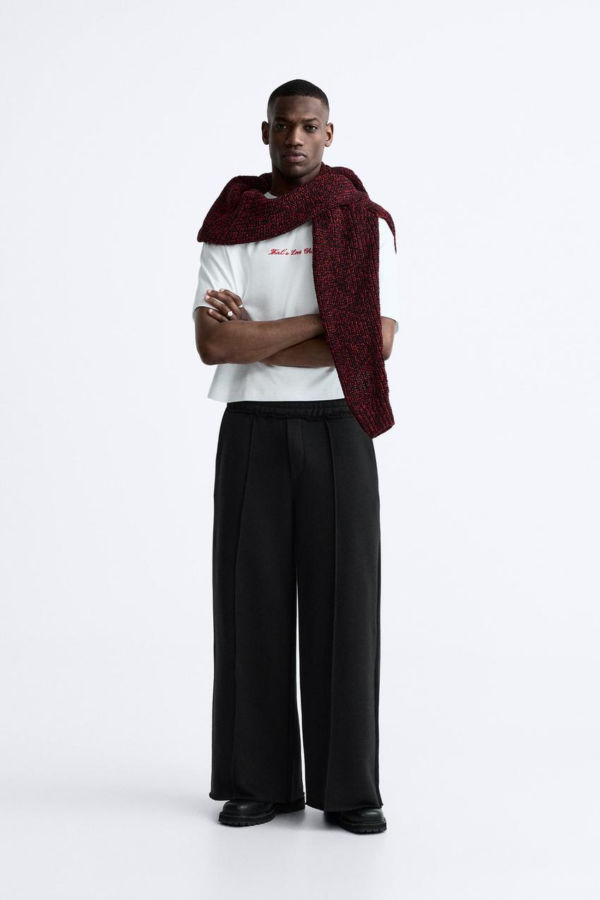 Contrast Bootcut Sweatpants - Red  Joggers outfit, Sweatpants, Bootcut