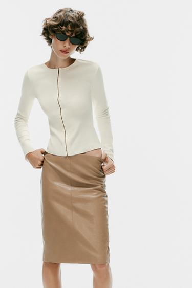 Zara METAL HOOK TOP - Oyster-white - Image 0