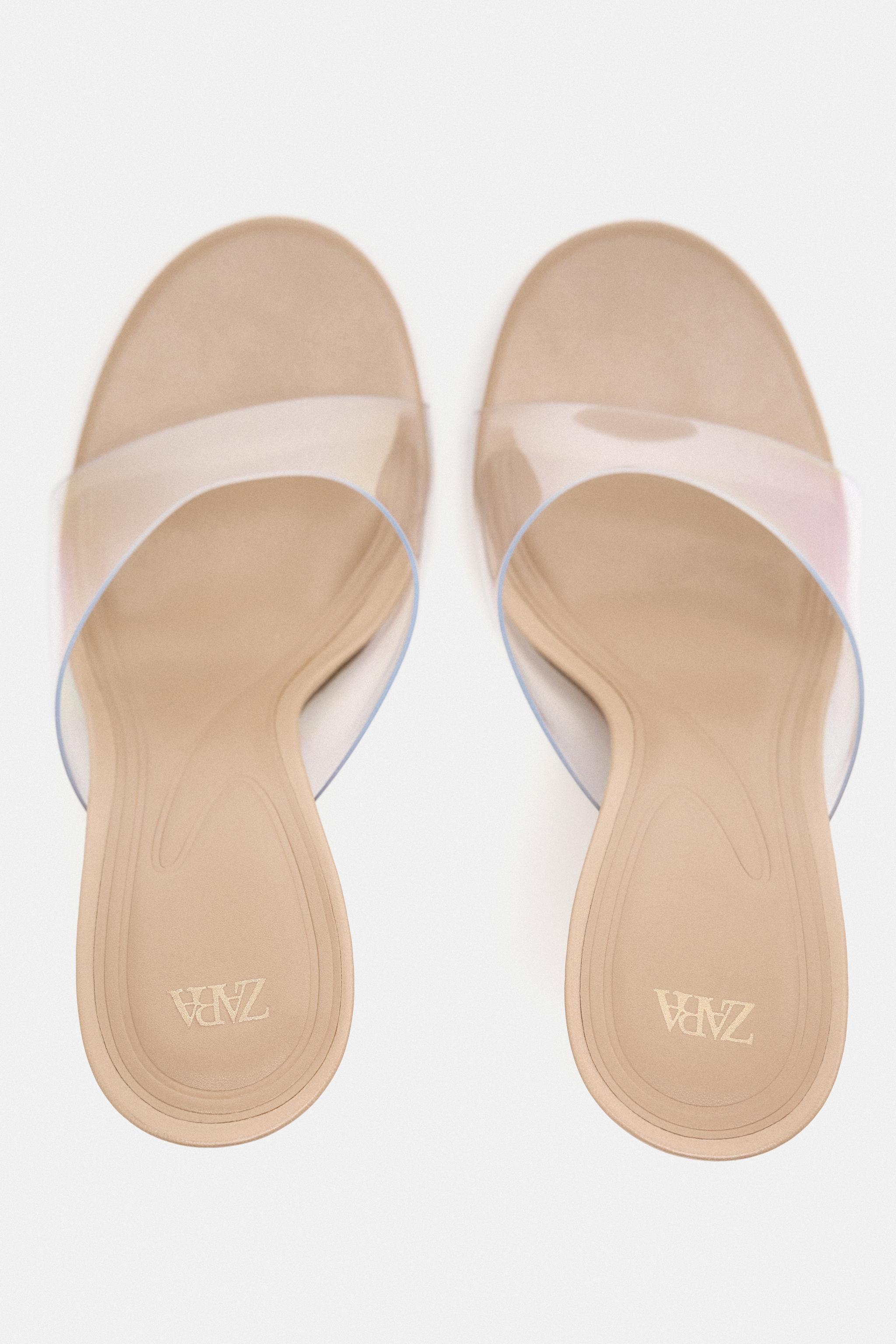 Zara clear best sale flat sandals