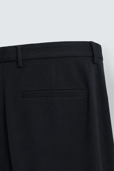 PLEATED REGULAR FIT TROUSERS - Navy blue by Zara - Image 8