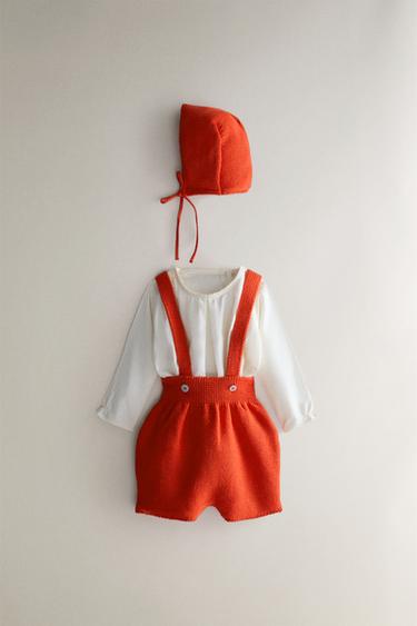 KNIT BABY BONNET - Red by Zara - Image 3