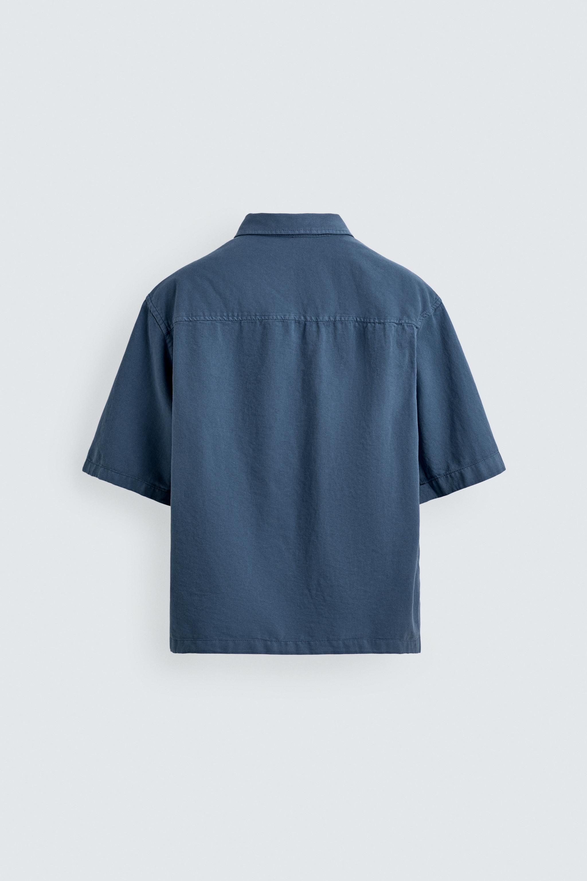 EMBROIDERED TEXTURED OVERSHIRT