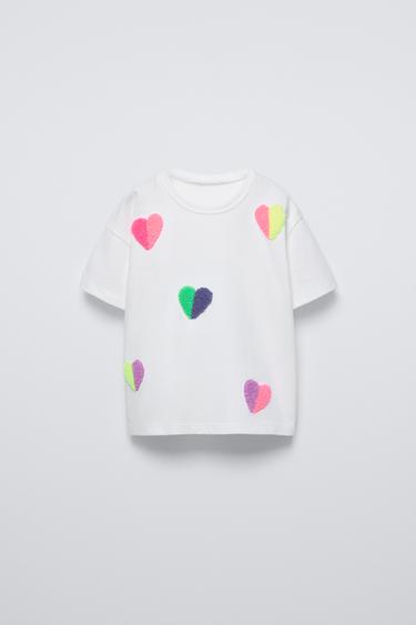Zara HEARTS TOP - Oyster-white - Image 0