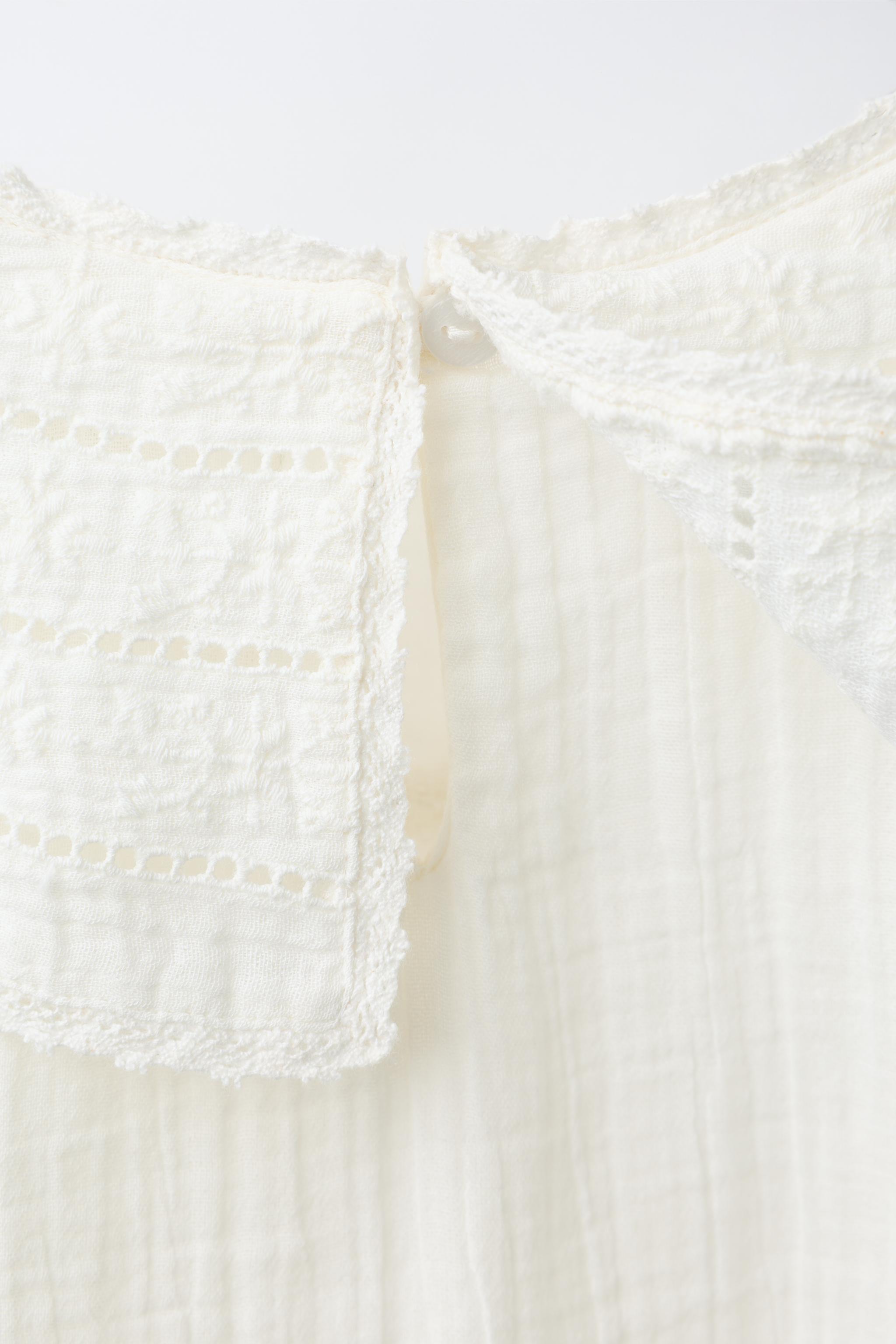 Детские блузки Zara TEXTURED ROMANTIC BLOUSE — фото 5