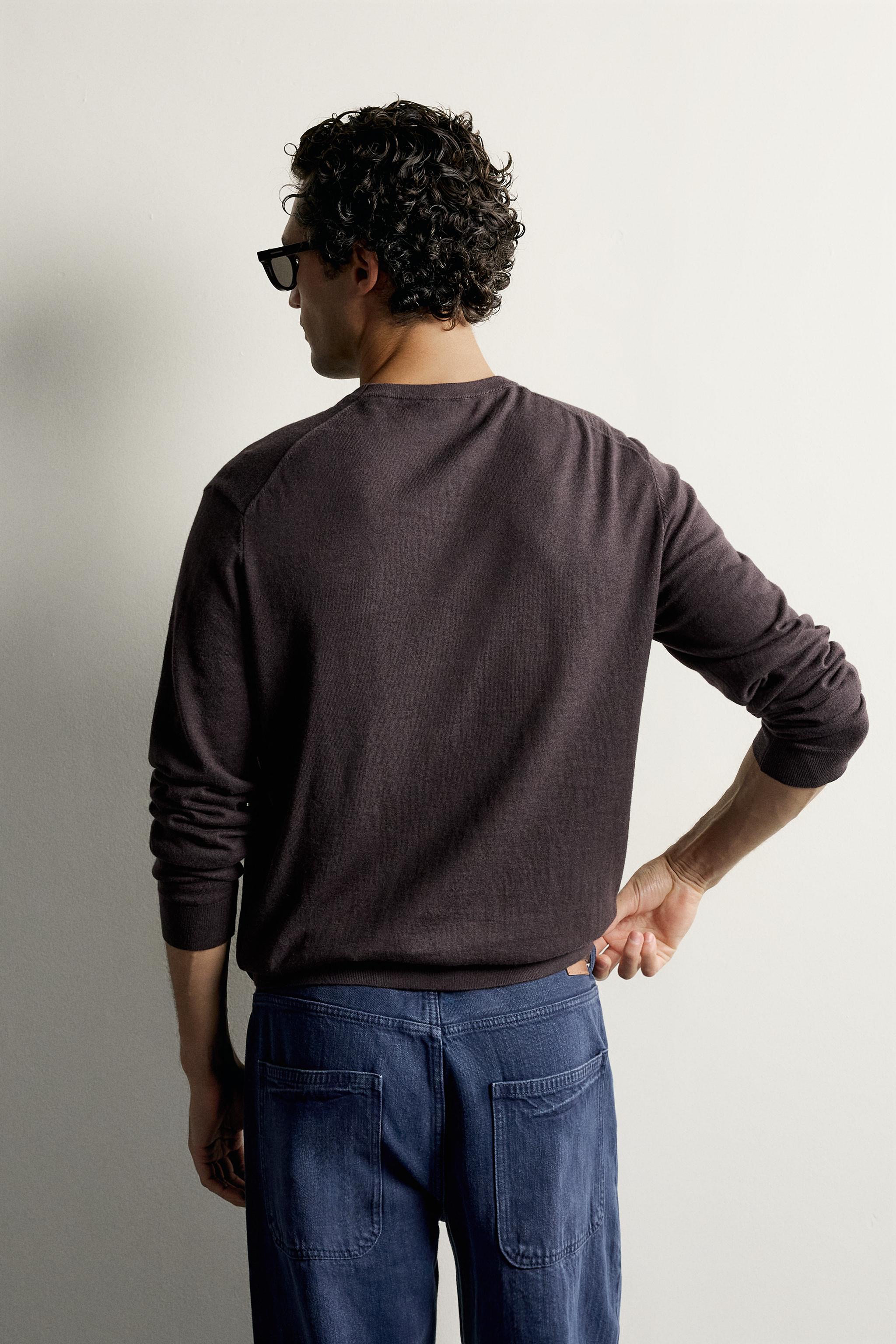 Zara REGULAR FIT PAMUK - KAŞMİR KAZAK görsel 3