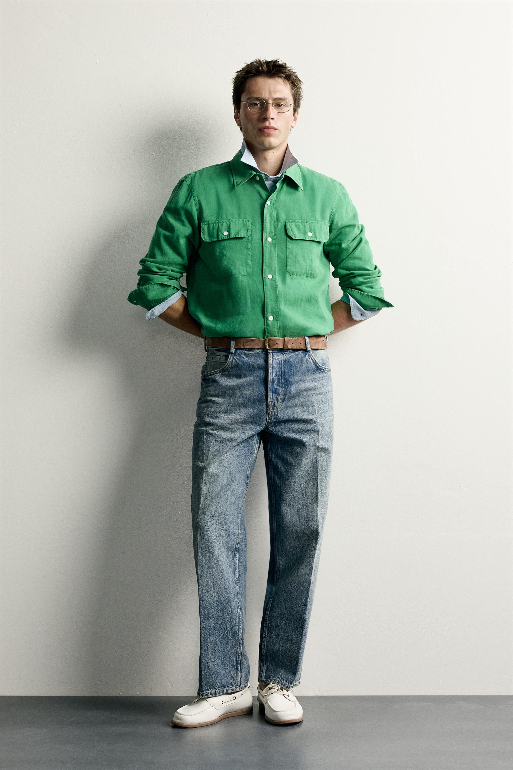 LINEN-LYOCELL FLUID SHIRT