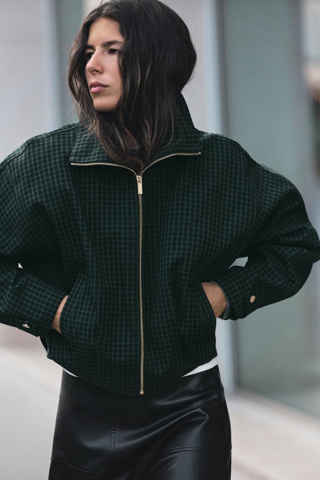 CHECK BOMBER JACKET
