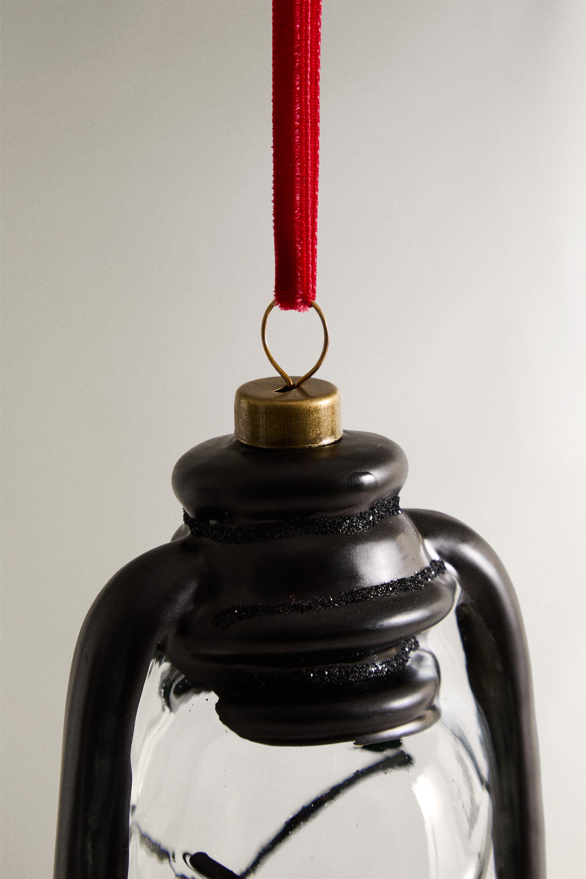 BLACK LIGHT LANTERN CHRISTMAS ORNAMENT