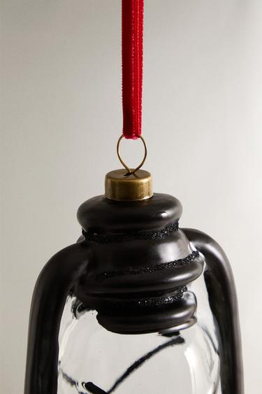 BLACK CHRISTMAS LANTERN DECORATION WITH LIGHT - Black by Zara - Image 2