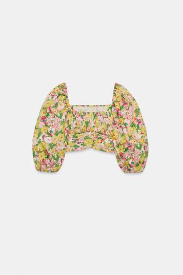 FLORAL PRINT TOP WITH BOW - Multicoloured by Zara - Image 2