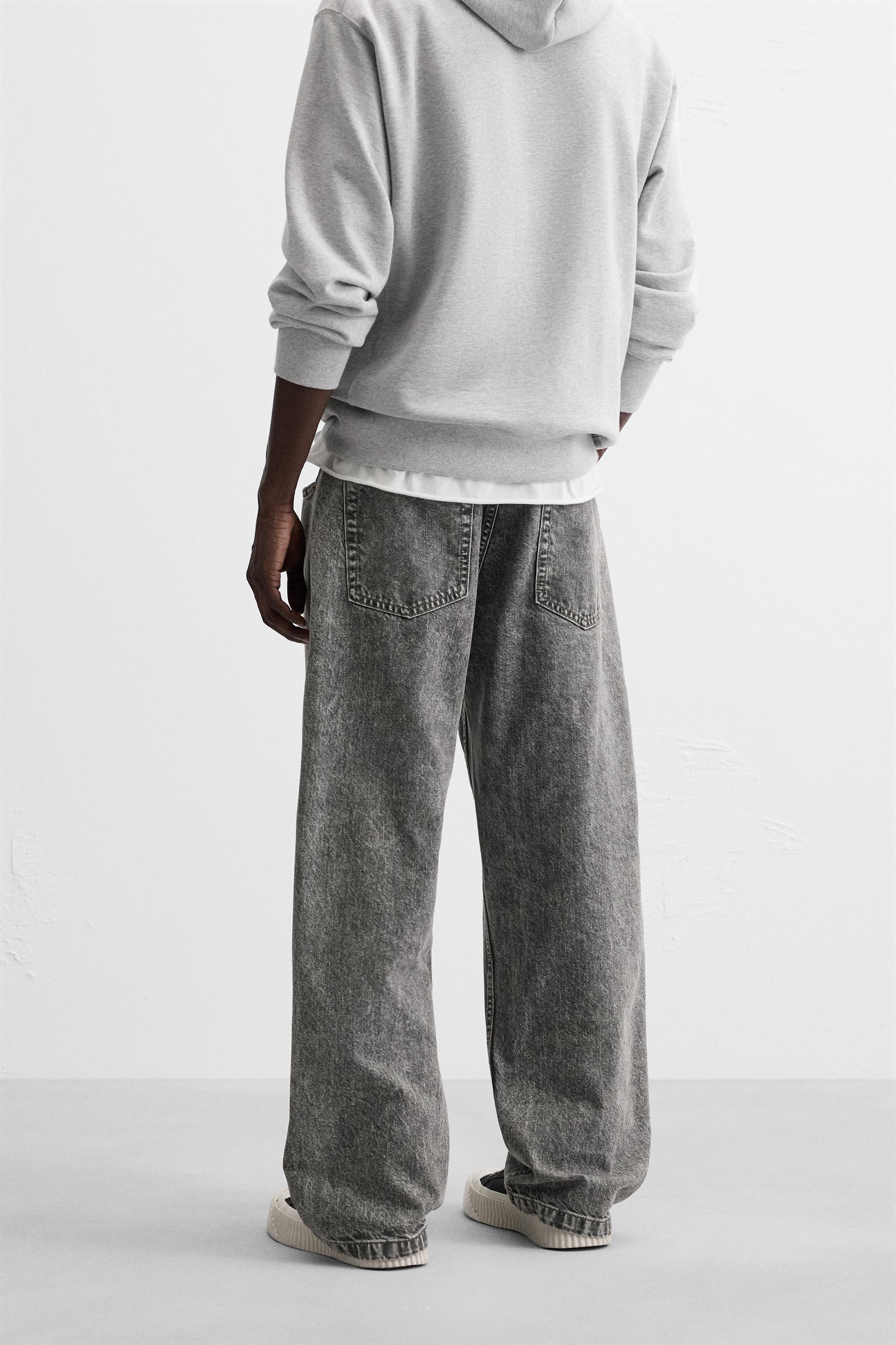 FADED BAGGY-FIT JEANS - Dark brown | ZARA Turkey