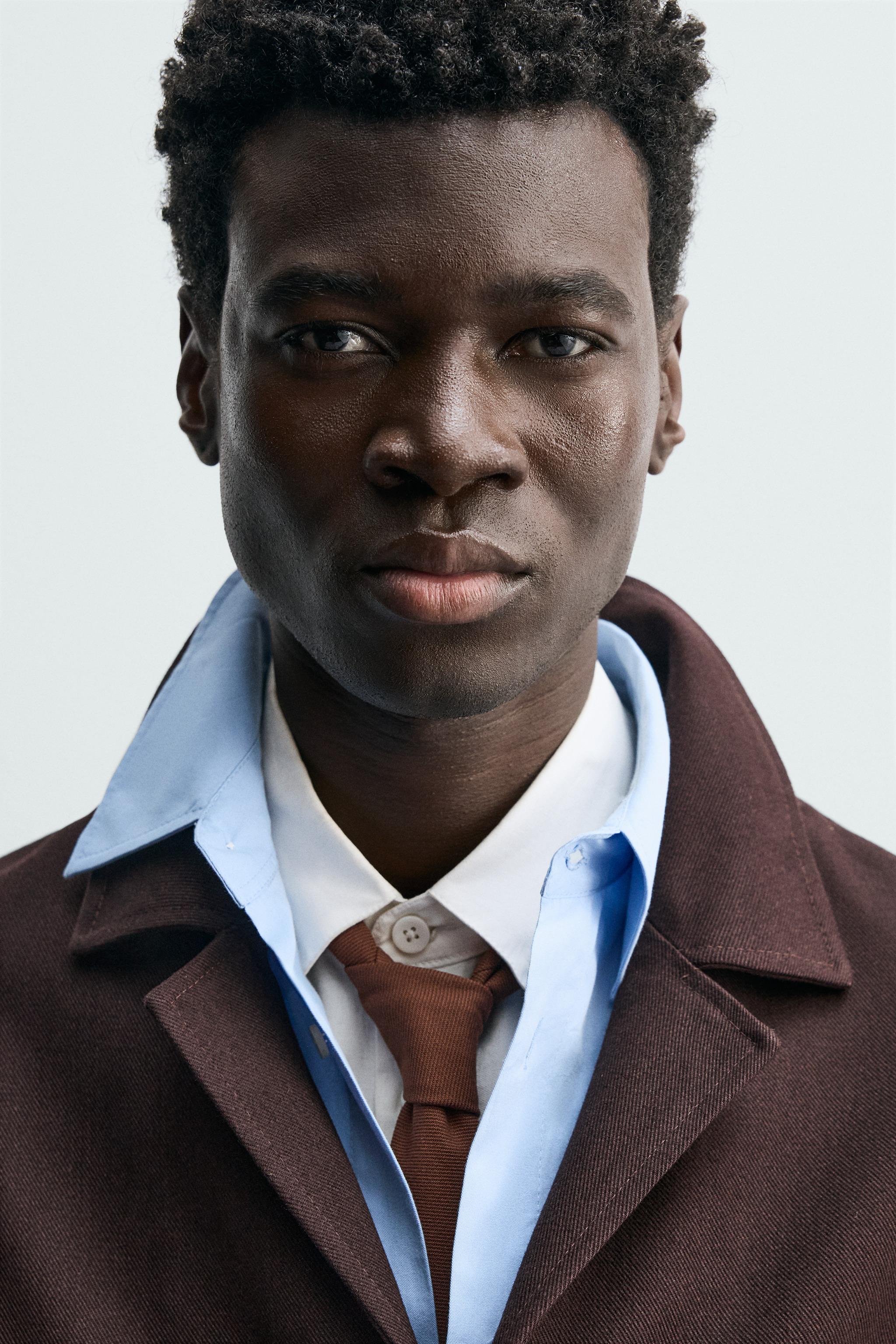 ツイルテクスチャーシャツジャケット - エンジ | ZARA Japan / 日本