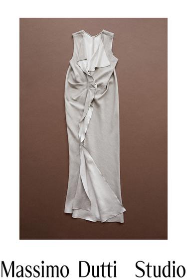 Flowing dress with ruffle detail - STUDIO — Stone 1