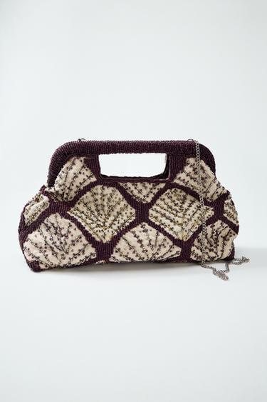CLUTCH WITH APPLIQUE DETAIL - Multicoloured by Zara