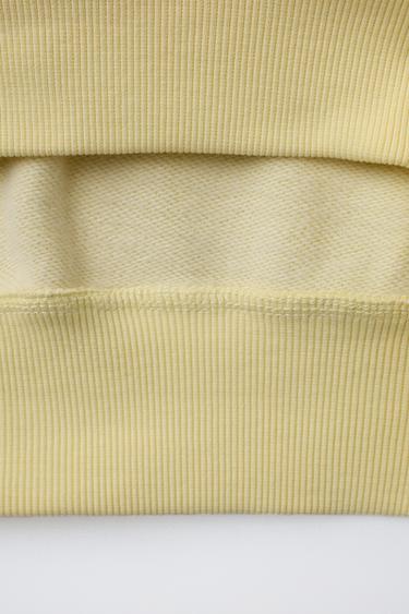 SPORTY SWEATSHIRT WITH SLOGAN - Yellow by Zara - Image 3