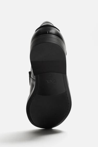 MOCASSINS EN CUIR AVEC MASQUE - Noir de Zara - Image 5