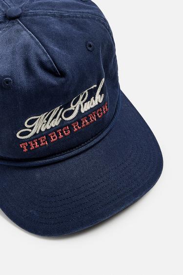 WASHED EMBROIDERED CAP - Blue by Zara - Image 5