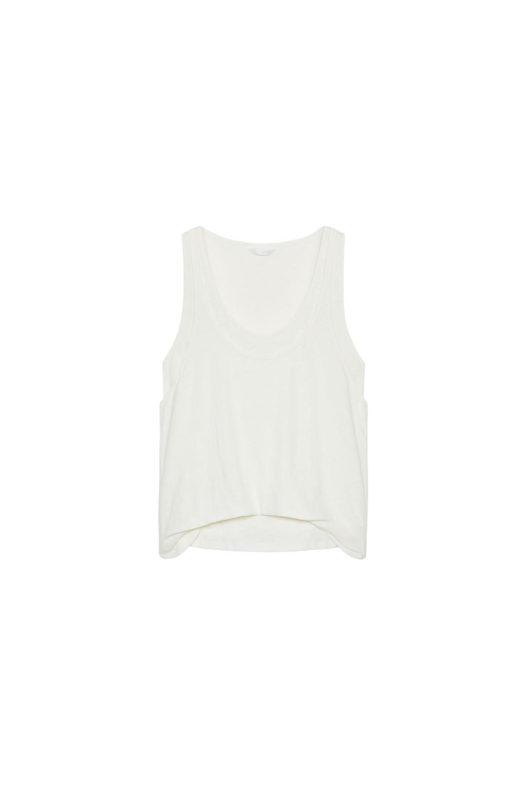 COTTON AND LINEN BLEND TOP - image 3