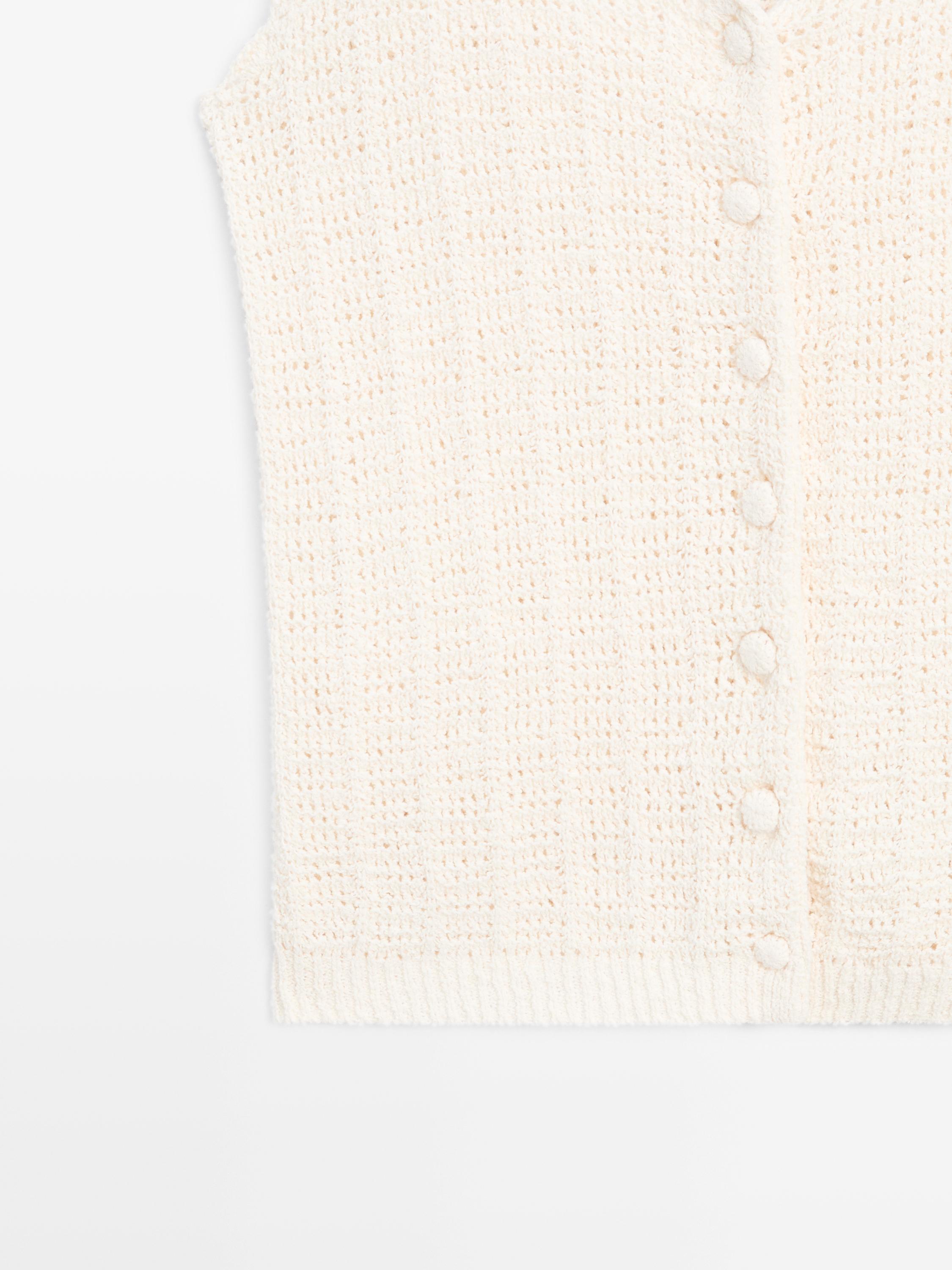 Crochet top with button details