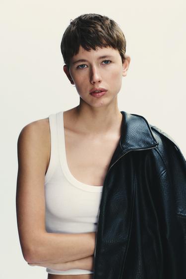 FAUX LEATHER JACKET - Black by Zara - Image 3