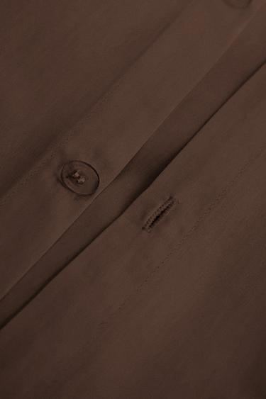 Zara NAVLAKA ZA JORGAN OD PERKALA (GUSTINA TKANJA 200 NITI) – čokolada