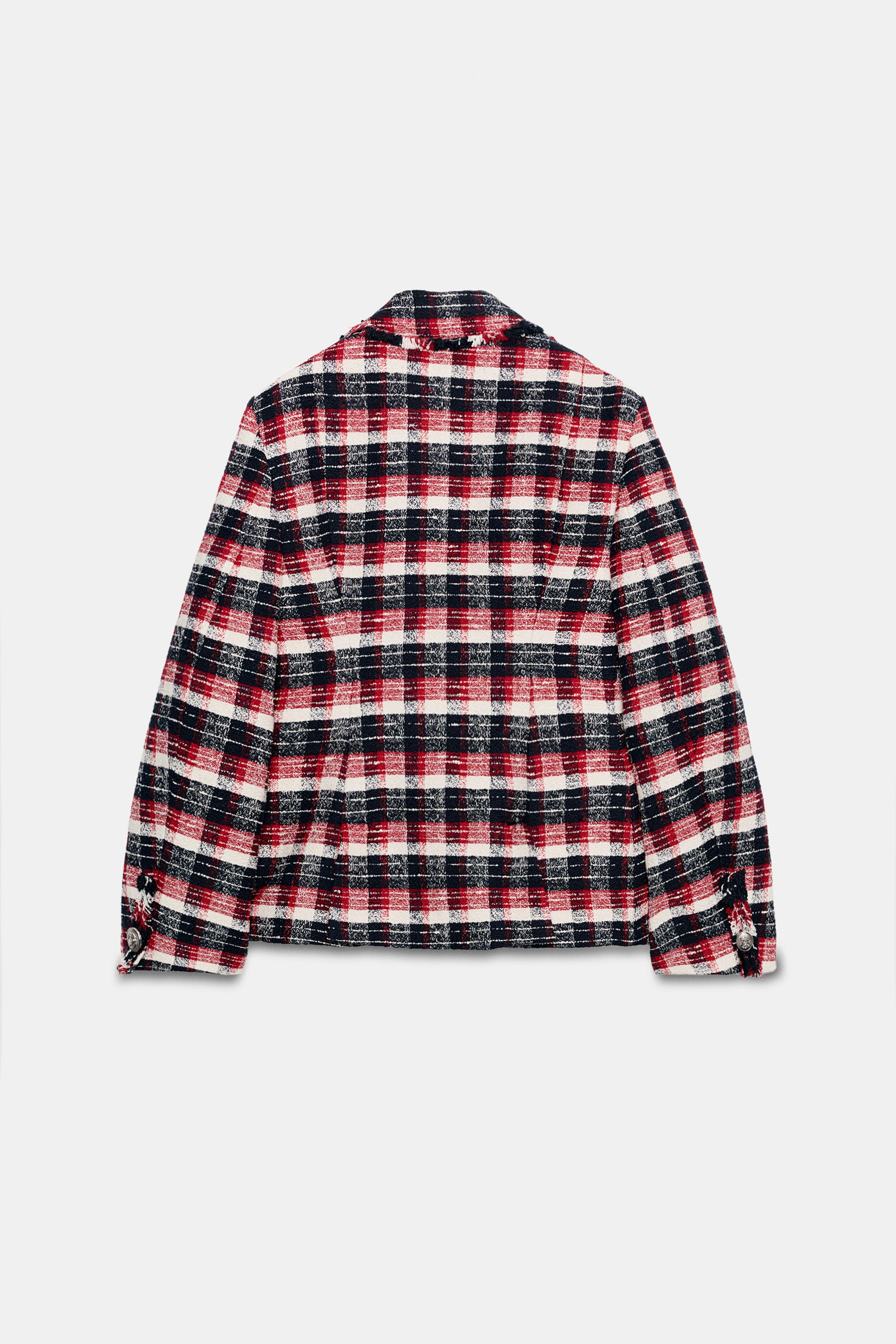 PLAID PEPLUM BLAZER ZW COLLECTION