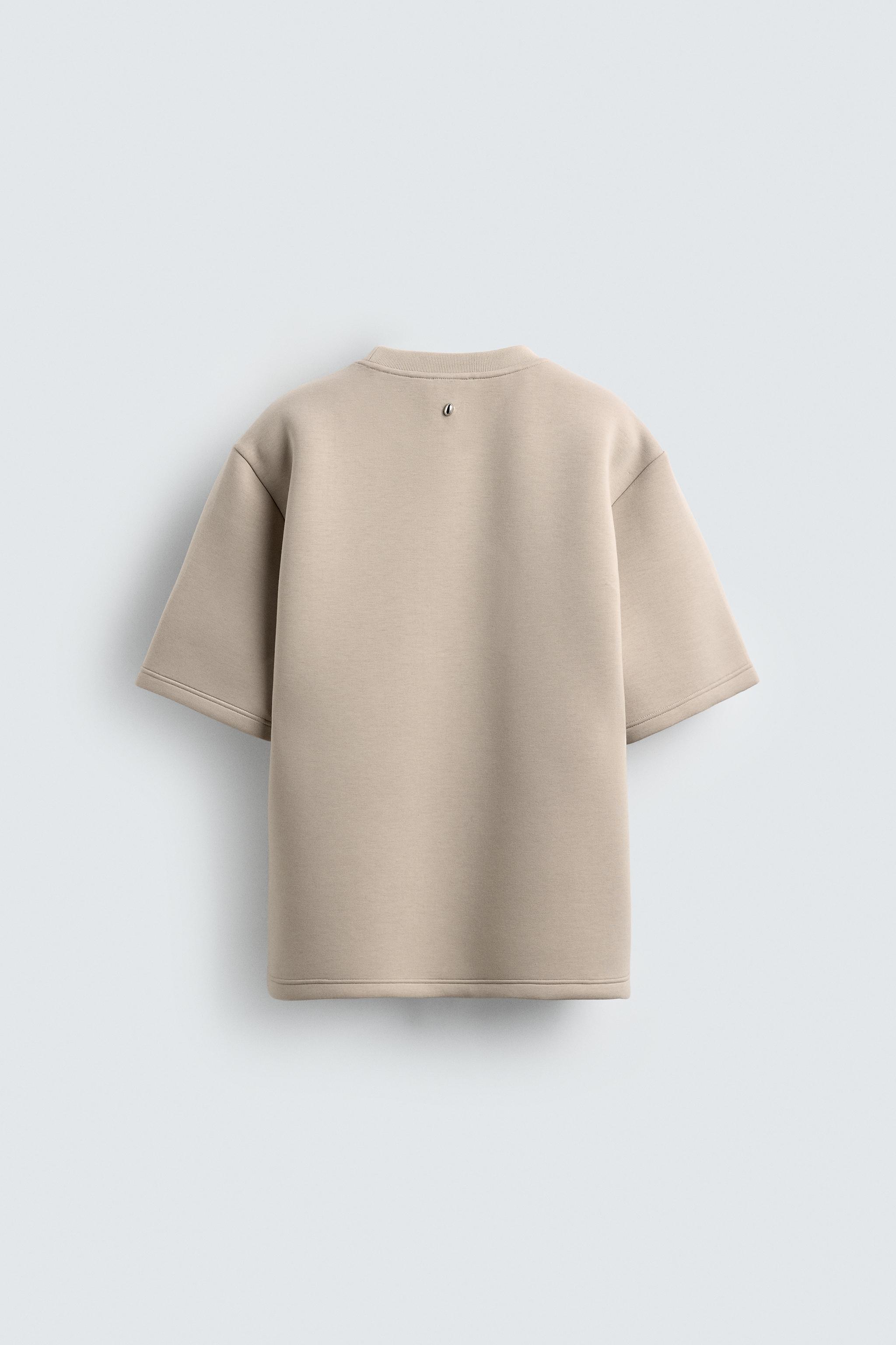 NEOPRENE EFFECT STUD SWEATSHIRT - Dark green | ZARA United