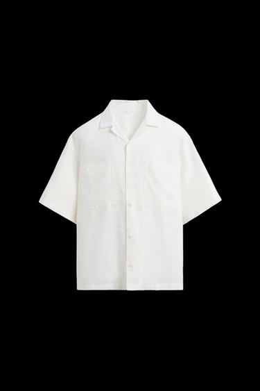 Zara 100% LINEN SHIRT - White - Image 0