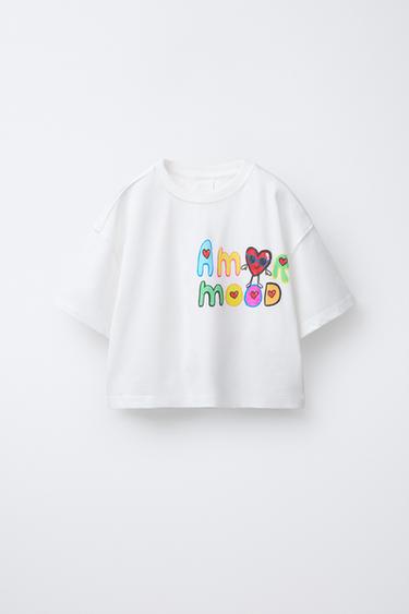 NEON SLOGAN T-SHIRT - White by Zara