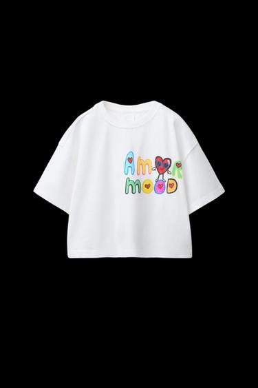 NEON SLOGAN T-SHIRT - White by Zara - Image 0