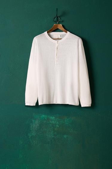 JERSEY LIGERO 100% CÁÑAMO - Blanco de Zara