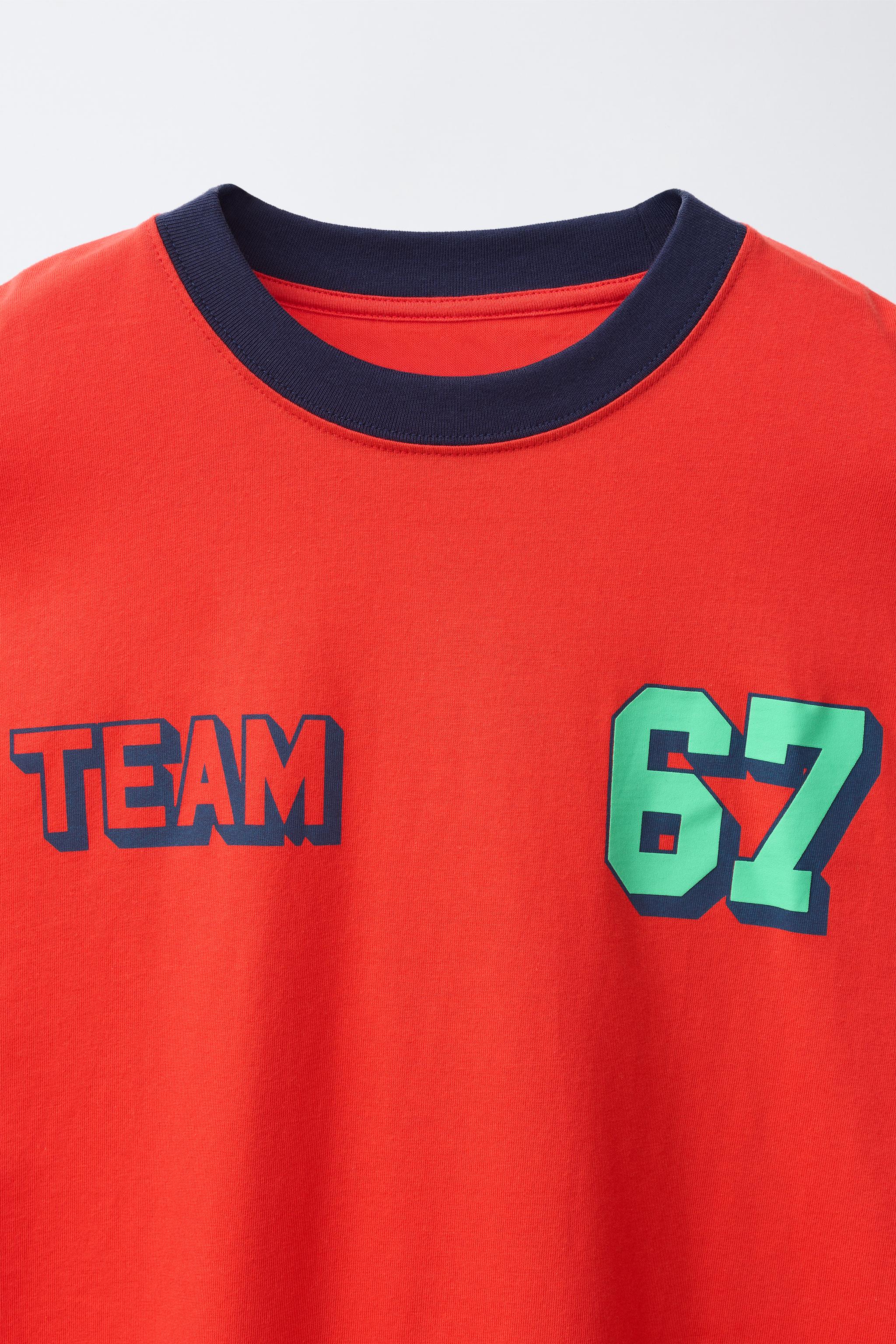 Детские футболки Zara TEAM SIX SEVEN PRINTED T-SHIRT — фото 3