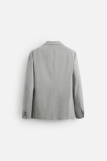 TEXTURED SUIT BLAZER - Light grey by Zara - Image 7
