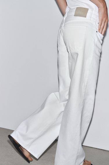 ZW COLLECTION WIDE-LEG LOW-RISE JEANS - White by Zara - Image 2