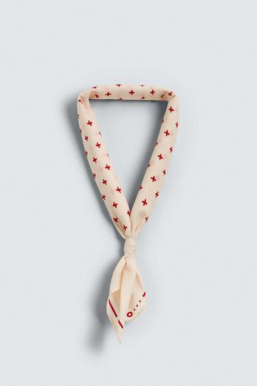 GEOMETRIC PRINT BANDANA - Ecru by Zara