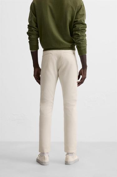 PANTALON CHINO SKINNY - Écru de Zara - Image 2