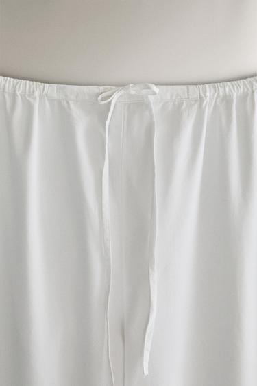 LONG TROUSERS WITH EMBROIDERY - White by Zara - Image 2
